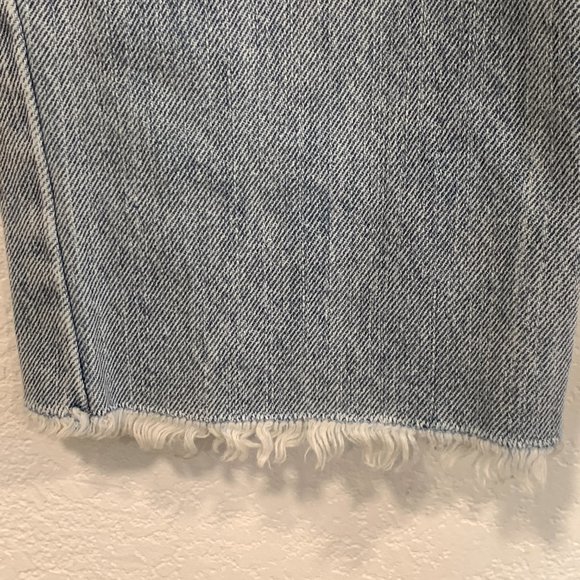 Vanilla Star 90s Boyfriend Jeans Raw Hem Distressed Button Fly W25"xL25" Size 1 - Picture 9 of 11
